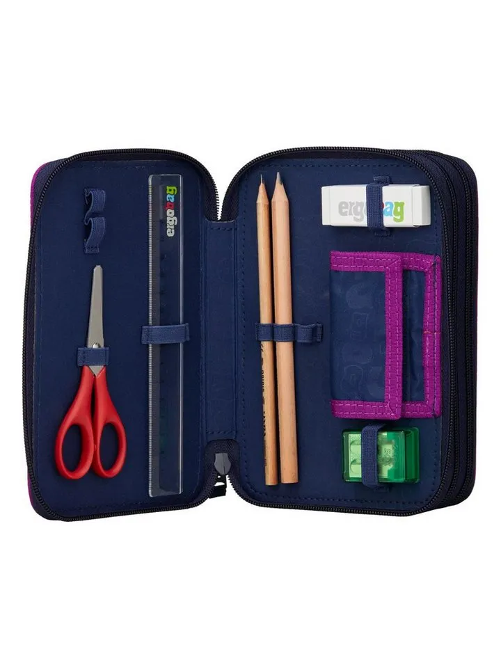 Ergobag Ergobag Federmäppchen Maxi Mäppchen, (1-tlg), mit Stiften befüllt, Lila, – Produktbild 8 von 8
