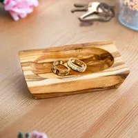 NATUREHOME NATUREHOME Olivenholz Schale klein – Dekoschale oval aus Massivholz, handgefertigt, 12,5 x 8 x 3 cm – Schmuckschale, Aufbewahrung für Bad, Küche & Büro – Produktbild 1 von 1