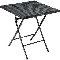 Casaria® Casaria Polyrattan Klapptisch 73x63x63cm schwarz – Produktbild 1 von 1