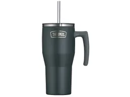 Thermos Thermos Isolier-Trinkbecher "REFRESHING", mit Trinkhalm & Henkel, 850 ml, black mat – Produktbild 1 von 1