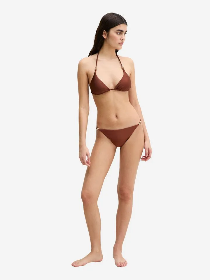 Marc O'Polo Marc O'Polo Bikini-Hose Breezy Leaf Bikini Slip, Bikini Unterteil, Bikinihose, Braun, – Produktbild 1 von 4