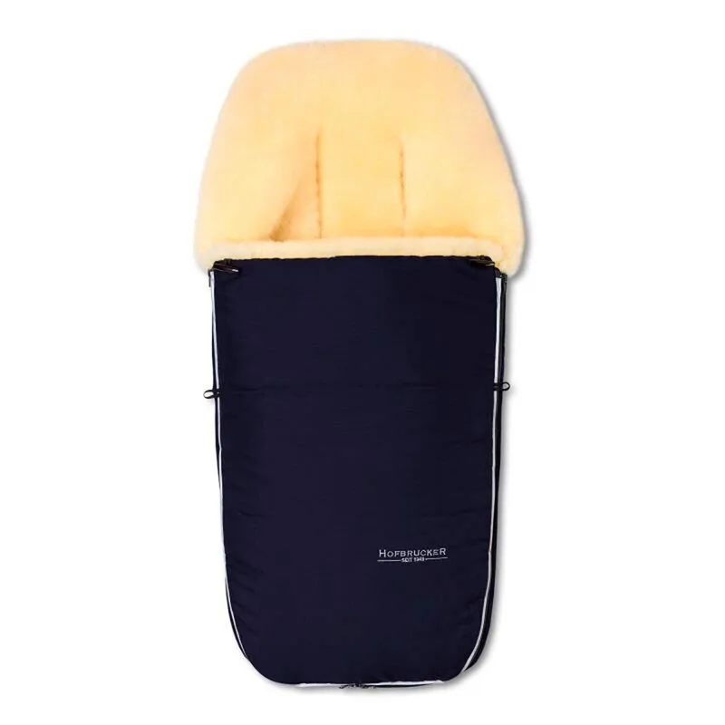 Hofbrucker Hofbrucker Fußsack Kinderwagen Lammfell Polaris Maße: 105 x 40 x 10 cm, Blau, – Produktbild 1 von 5