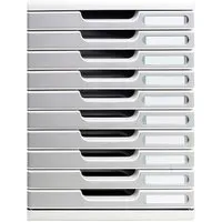 Exacompta Exacompta Schubladenbox Modulo "Office", DIN A4+, 10 Schubladen geschlossen, steingrau – Produktbild 1 von 1