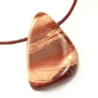OneWorldMinerals OneWorldMinerals Schlangenhautjaspis Edelstein - Schmuckanhänger, gebohrt – Produktbild 1 von 1