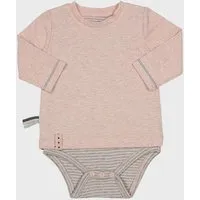 OrganicEra Baby Langarm T-shirt Body 'OrganicEra' aus Bio Baumwolle, Rose melange (rose), – Produktbild 1 von 1