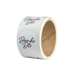 Fines Papeterie Fines Papeterie 50 Sticker Thank you verschiedene Motive 4cm rund auf Rolle Naturpapier – Produktbild 1 von 1