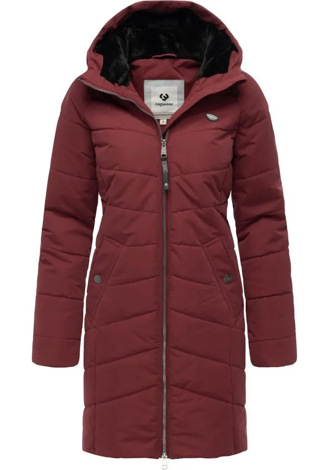 ragwear ragwear Wintermantel Noita YOUMODO Winter Steppmantel mit Kapuze, Rot, – Produktbild 2 von 4
