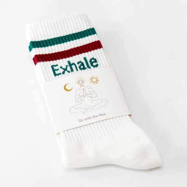 Divasya Divasya Socken mit Yoga Motiv | Inhale Exhale – Produktbild 2 von 4