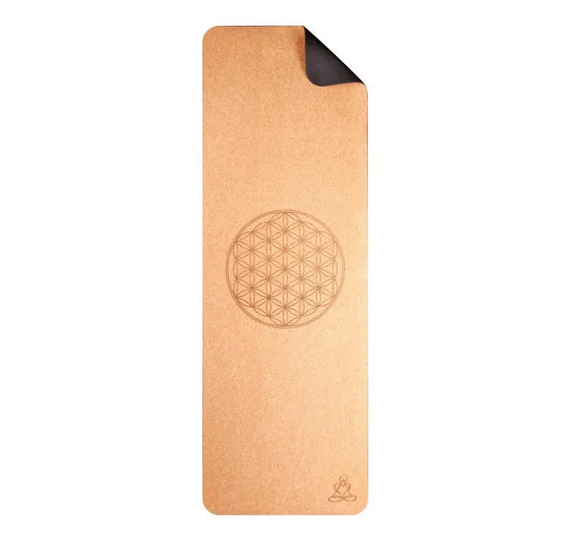 Berk Berk Yogamatte "Kork" mit Blume des Lebens, 182 x 62 x 6 cm – Produktbild 2 von 2