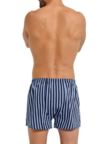 Haasis Bodywear Haasis Bodywear Herren Web-Boxer Streifen, verdeckte Knopfleiste, 2er Pack, Navy-streifen, – Produktbild 4 von 4