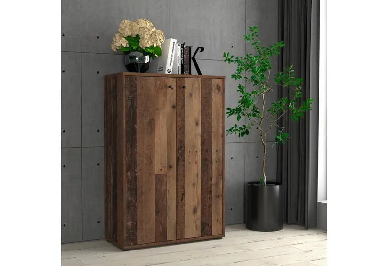 FORTE Kommode Tempra, Kommode, 2 Türen, viel Stauraum, Höhe 111,1 cm, Breite 73,7 cm, Braun, – Produktbild 1 von 5