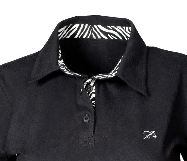 Levensgaarn Levensgaarn Polo-Shirt mit Print Damen, Schwarz, – Produktbild 3 von 3