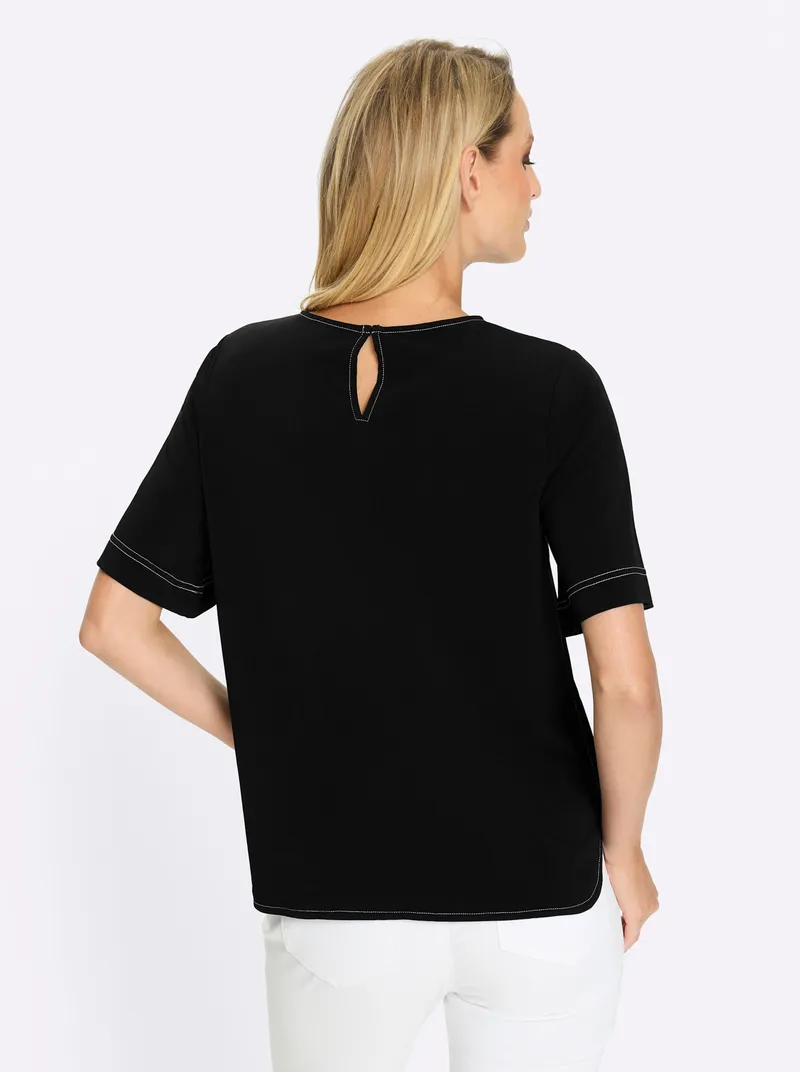 heine T-Shirt schwarz, Schwarz, – Produktbild 2 von 2