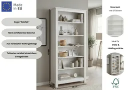 OTTO home Bücherregal Rauna, aus massiver Kiefer, Breite 96 cm, FSC® zertifiziert – Produktbild 1 von 1