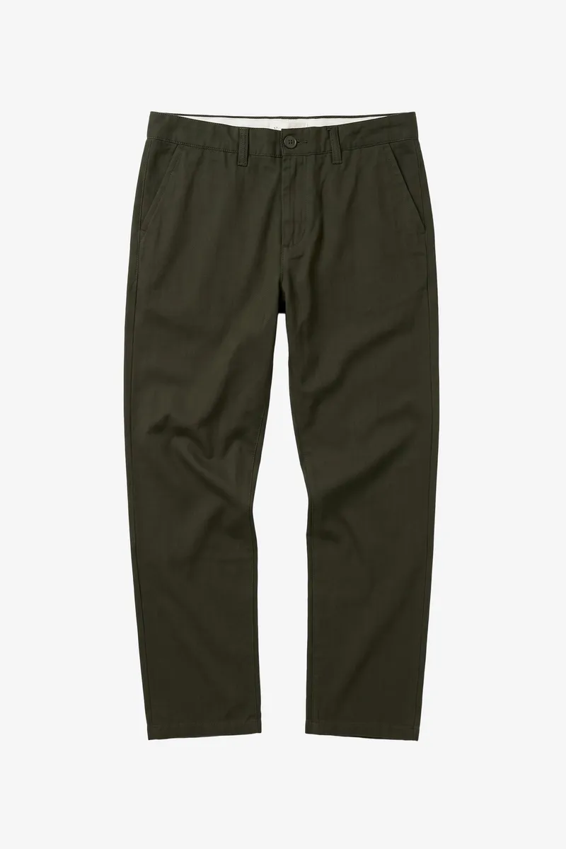 KnowledgeCotton Apparel KnowledgeCotton Apparel Herren vegan Hose Chuck Regular Herringbone Forest Nachtgrün, Grün, – Produktbild 1 von 2