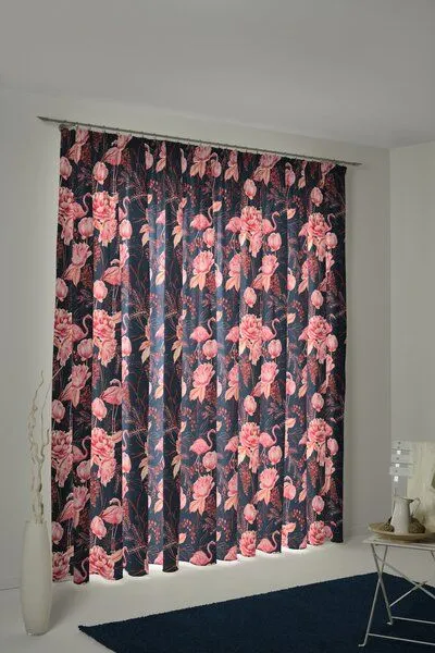 Nature by Adam Nature by Adam Vorhang aus 100% Bio-Baumwolle - Made in Germany - Eden, Blau, – Produktbild 7 von 7