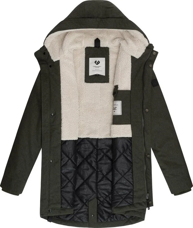 ragwear ragwear Kurzmantel Mr Smithem YOUMODO wasserdichte lange Herren Winterjacke mit Kapuze, Gelb|grün, – Produktbild 1 von 4