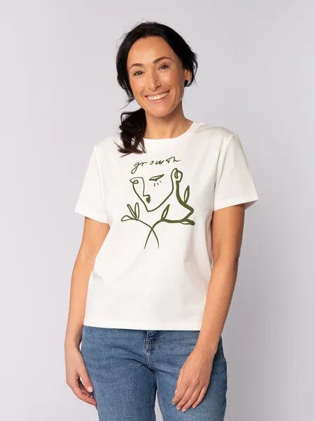 watapparel watapparel T-Shirt Frauen Growth, Off white, – Produktbild 1 von 4