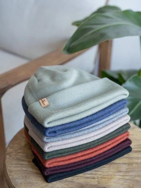 FUXBAU FUXBAU Merino Kork Beanie, Graumeliert, – Produktbild 4 von 4