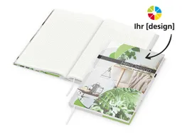 Notizbuch DIN A5 aus Recyclingpapier inkl. 4-farbigem Aufdruck – Produktbild 1 von 1