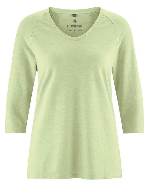 HempAge HempAge Raglanshirt mit 3/4-Arm Hanf/Biobaumwolle, Matcha (grün), – Produktbild 1 von 4