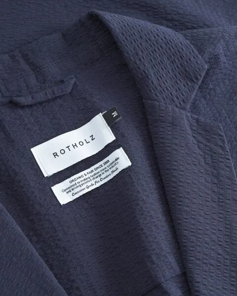 Rotholz Rotholz Casual Blazer Bio Baumwolle, Dunkelblau, – Produktbild 5 von 8