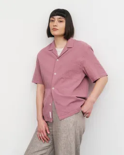 Rotholz Rotholz Damen vegan Hemd Seersucker Bowling Pink – Produktbild 1 von 1