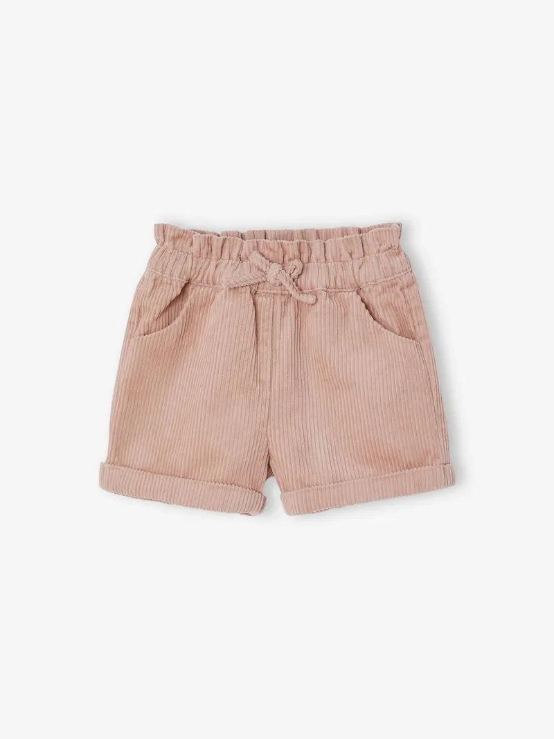 Vertbaudet Mädchen Baby Cord-Shorts pudrig, Pudrig rosa, – Produktbild 1 von 3
