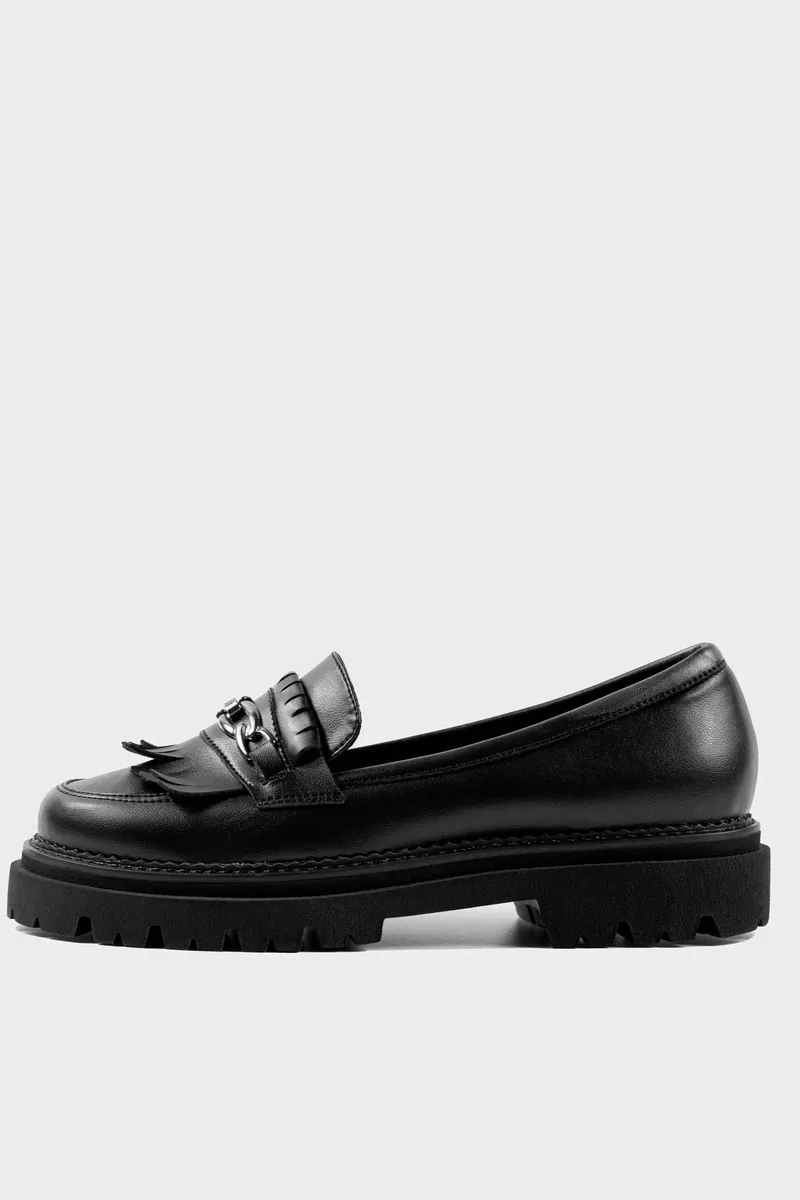 BOHEMA BOHEMA Damen vegan Loafer Chunky Schwarz, Schwarz, – Produktbild 2 von 2