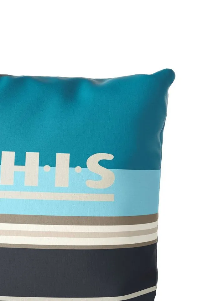 OTTO home Bettwäsche Golfi in Gr. 135x200 oder 155x220 cm, Linon, 2 teilig, sportliche Streifen Bettwäsche aus Baumwolle, Marke H.I.S by OTTO home, Blau, – Produktbild 3 von 5