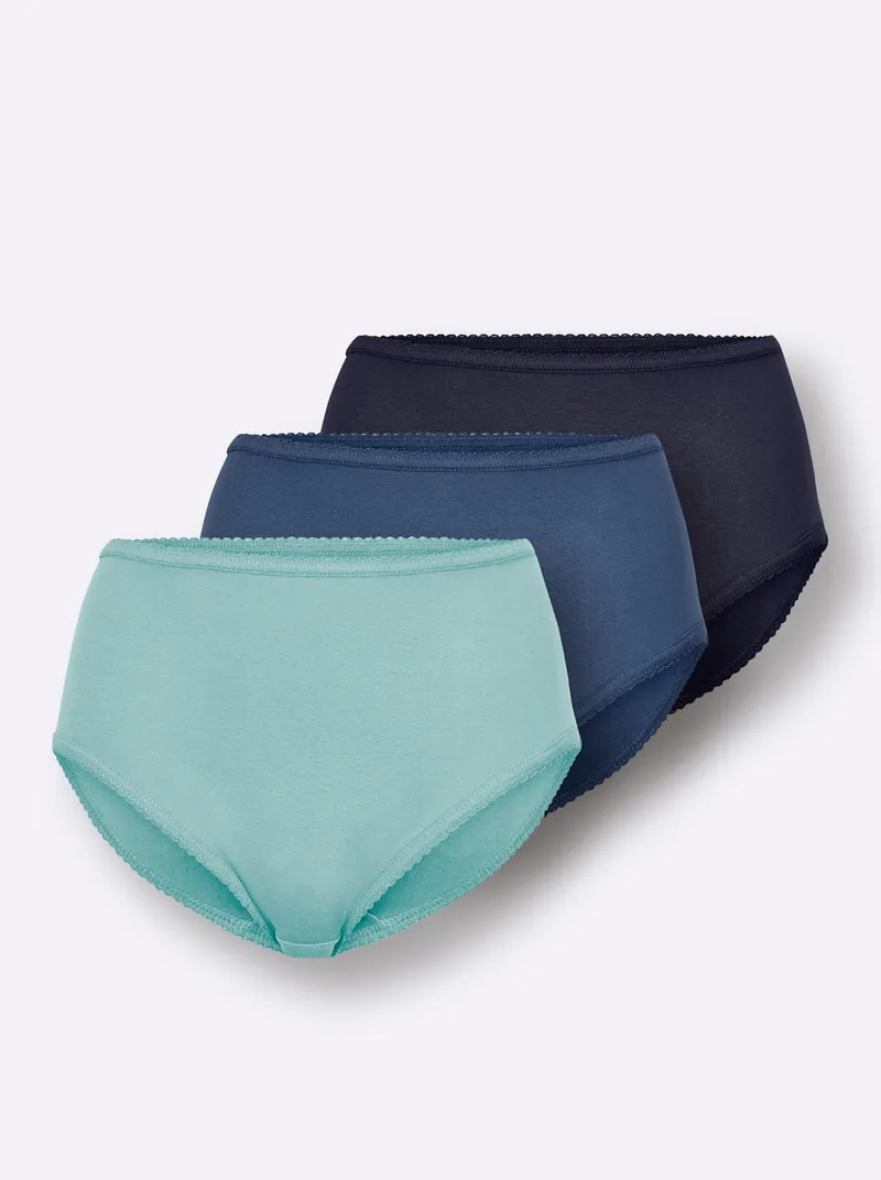 Witt Hüftslip marine + jeansblau + mint, Marine + jeansblau + mint, – Produktbild 1 von 3