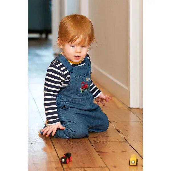 Frugi Frugi Latzhose Traktor mit Innenfutter Hopscotch Dungaree denim – Produktbild 2 von 2
