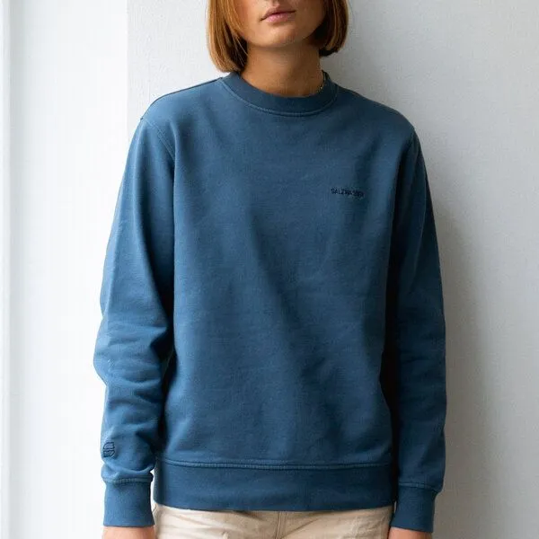 SALZWASSER SALZWASSER FJORD Sweater (Unisex) aus 100% Bio-Baumwolle (GOTS), Indigo (blau), – Produktbild 3 von 4