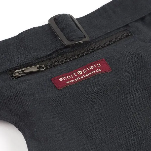 short'n'pietz short'n'pietz handgenähte Gürteltasche mit verstellbarem Gürtel, Schwarz weiss, – Produktbild 3 von 4