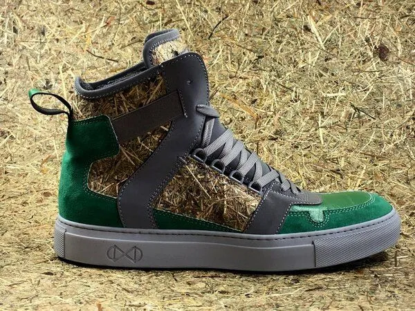 nat-2 veganer hoher Sneaker aus Bio-Materialien nat-2 Almwiese grün – Produktbild 3 von 4