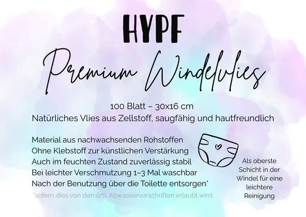 Hypf Hypf Premium Windelvlies - 100 Blatt - waschbar – Produktbild 4 von 4