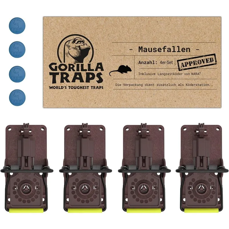 Futura-Shop Futura-Shop Mausefalle inkl. Monitoring-Köder 4er Set – Produktbild 1 von 2