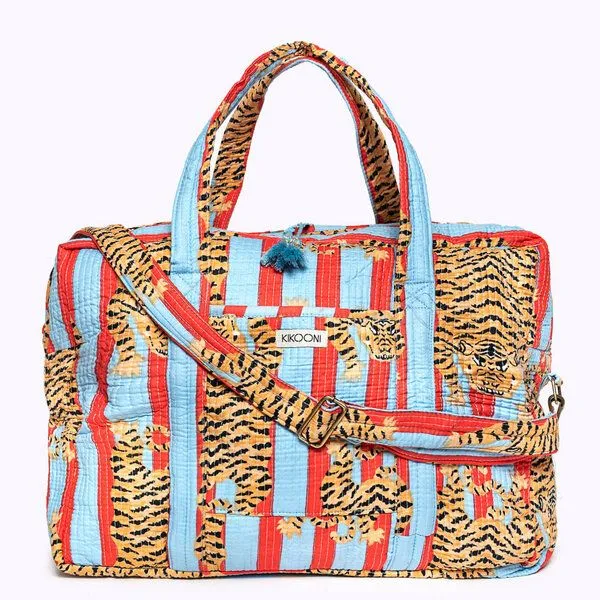KIKOONI KIKOONI handgefertigte große Reisetasche TRAVELER BAG, Poppy tiger funky, – Produktbild 1 von 4