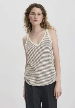 hessnatur hessnatur Streifen Jersey Top Regular aus Leinen und reiner Bio-Baumwolle – Produktbild 1 von 1