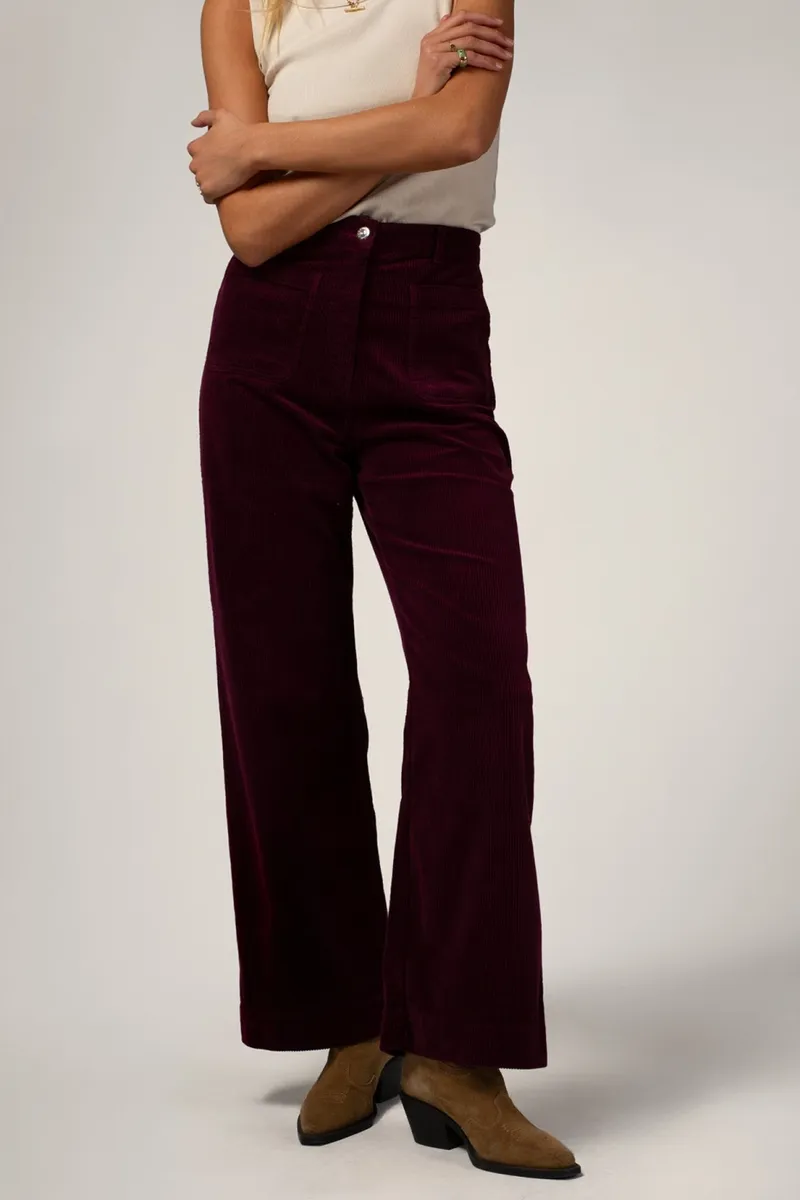 Côtelé Côtelé Damen vegan Hose Jane Plum Lila, Violett, – Produktbild 2 von 2