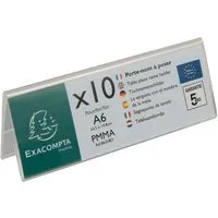 Exacompta 10er Pack Exacompta Tischnamensschilder "Exacryl" horizontal, aus PMMA, DIN A6 quer – Produktbild 1 von 1
