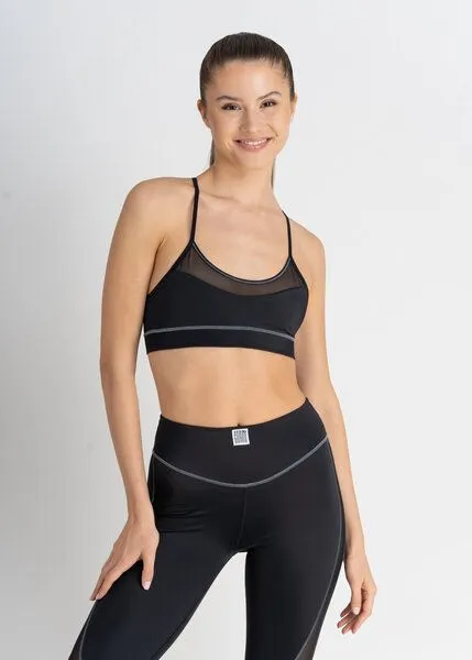 Bodyguard Bodyguard Sports Bra - Tiffany, Schwarz mit schwarzen nähten, – Produktbild 3 von 3