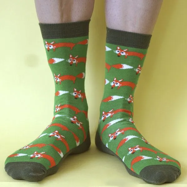 Fräulein Prusselise Fräulein Prusselise Schlaue Fuchs Socken grün, bunt gemustert, fox – Produktbild 1 von 4