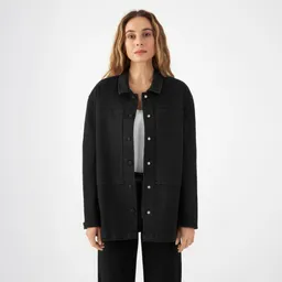 DAWN QUIET Jacket - Soft Denim Tencel - Black/Black - Womenswear - Black/Black / S – Produktbild 1 von 1