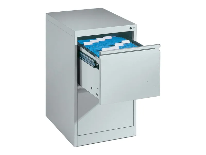 C+P C+P Hängeregistraturschrank einbahnig, 2 Schubladen, lichtgrau – Produktbild 2 von 3