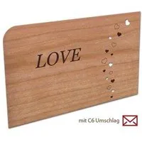 holzpost holzpost Postkarte aus Holz "Love" – Produktbild 1 von 1