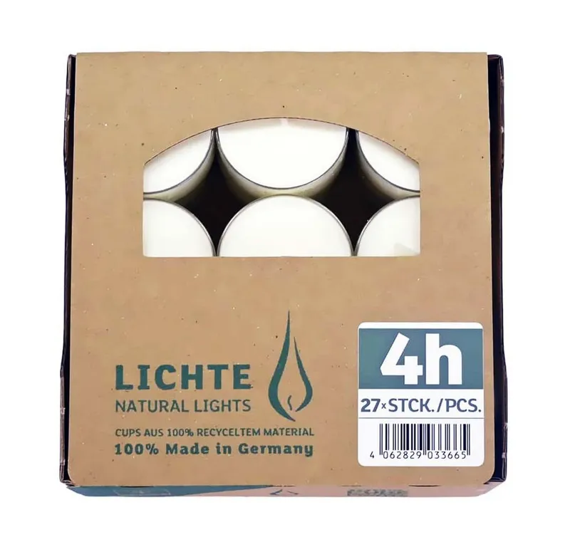 Wenzel Formkerze PURE Natural Lights - 27 Teelichte 4Std Brenndauer – Produktbild 1 von 1