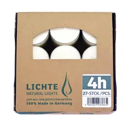 Wenzel Formkerze PURE Natural Lights - 27 Teelichte 4Std Brenndauer – Produktbild 1 von 1