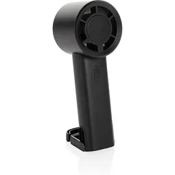 XD Collection Twist wiederaufladbarer tragbarer Ventilator aus RCS rABS, schwarz, Schwarz, – Produktbild 1 von 1