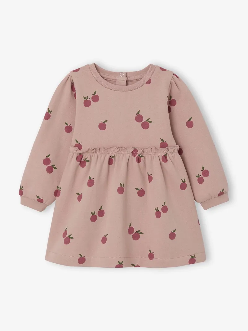 Vertbaudet Mädchen Baby Sweatkleid pudrig, Pudrig rosa, – Produktbild 1 von 4